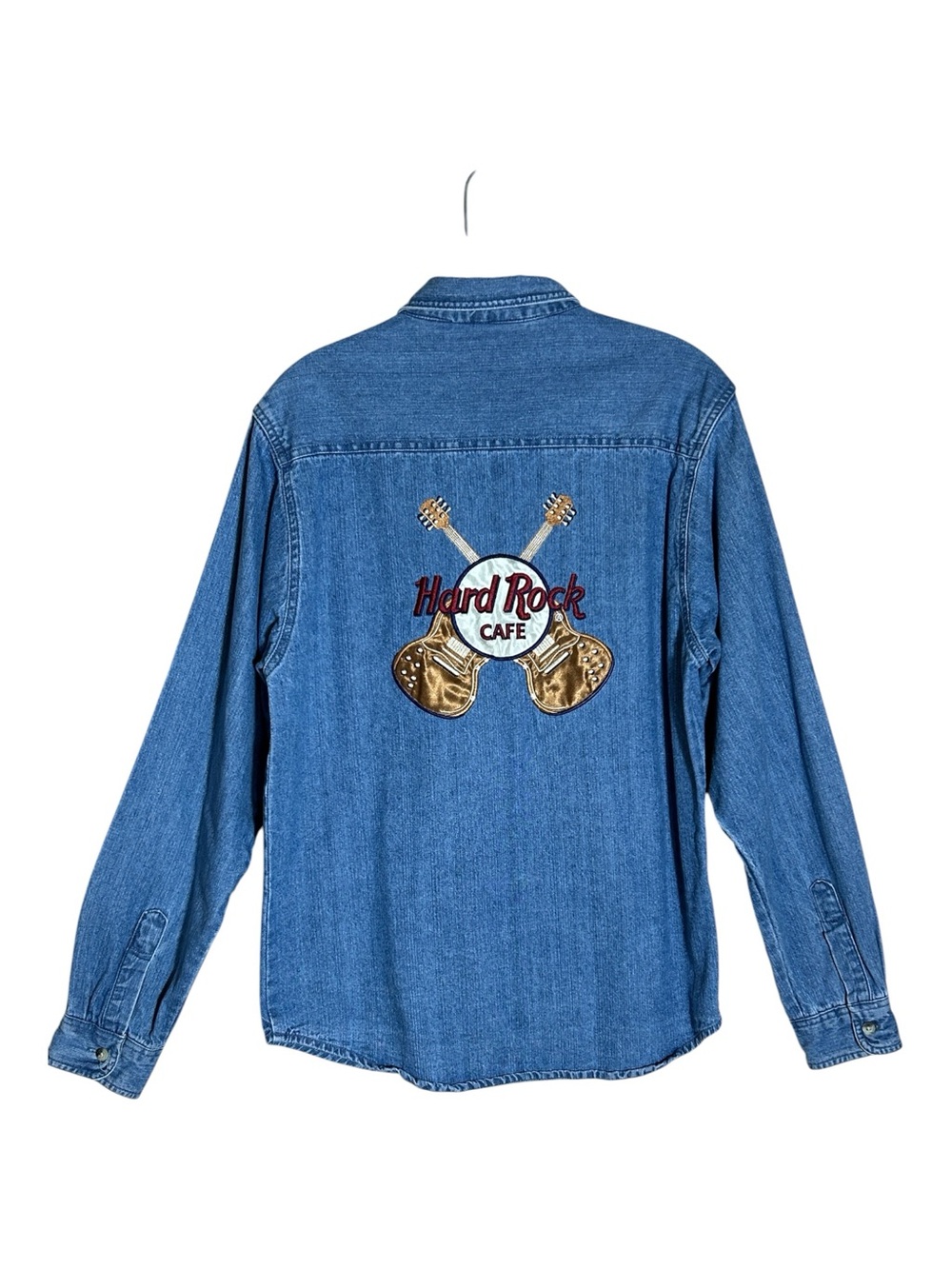 Hard Rock Cafe Orlando Embroidered Jean Shirt